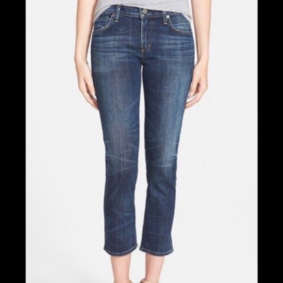 Citizens Of Humanity Denim - Citizens of Humanity Dark Wash Phoebe Slim Straight Crop Jeans- 24